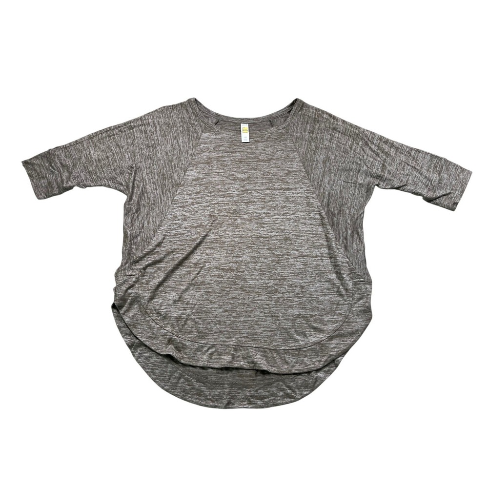 LOLE Womens Medium Dolman Sleeve Top Heather Taupe Athleisure Relaxed Fit
